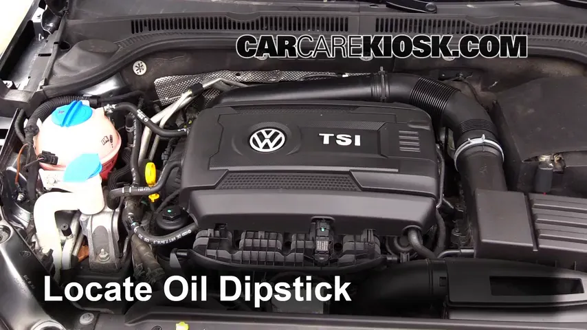 2014 Volkswagen Jetta SE 1.8L 4 Cyl. Turbo Sedan (4 Door) Oil Check Oil Level